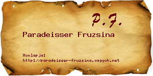 Paradeisser Fruzsina névjegykártya